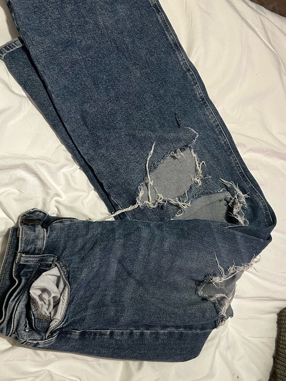 Dark Blue Distressed ripped Jeans